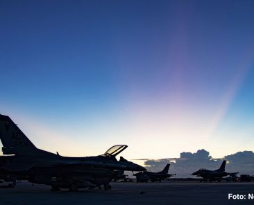 U.S. Air Force F-16C Fighting Falcons, from the 177th Fighter Wing of the New Jersey Air National Guard, are illuminated by morning sunlight on the flight line at Boca Chica Naval Air Station, Fla. Jan. 12, 2022. 177FW maintenance, operations, logistics, communications and security personnel traveled to the Key West Naval facility to take advantage of the weather and fly numerous training sorties, in preparation for an Agile Combat Employment demonstration training event at Muñiz Air National Guard Base, Carolina, PR. (U.S. Air National Guard photo by Senior Master Sgt. Andrew J. Moseley)
