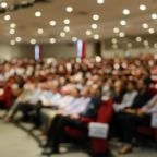 Abstract blurred image of Conference and Presentation in the conference hall
