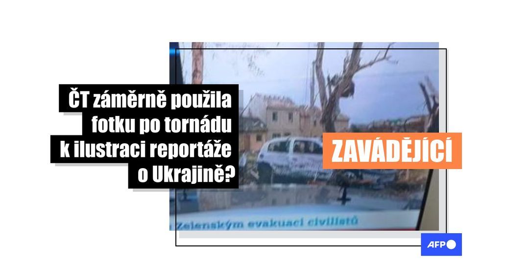 Česká televize omylem použila snímek se škodami po moravském tornádu jako ilustraci k reportáži o válce na Ukrajině - Featured image