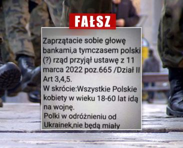 Fałszywa informacja rozsyłana w polskiej sieci