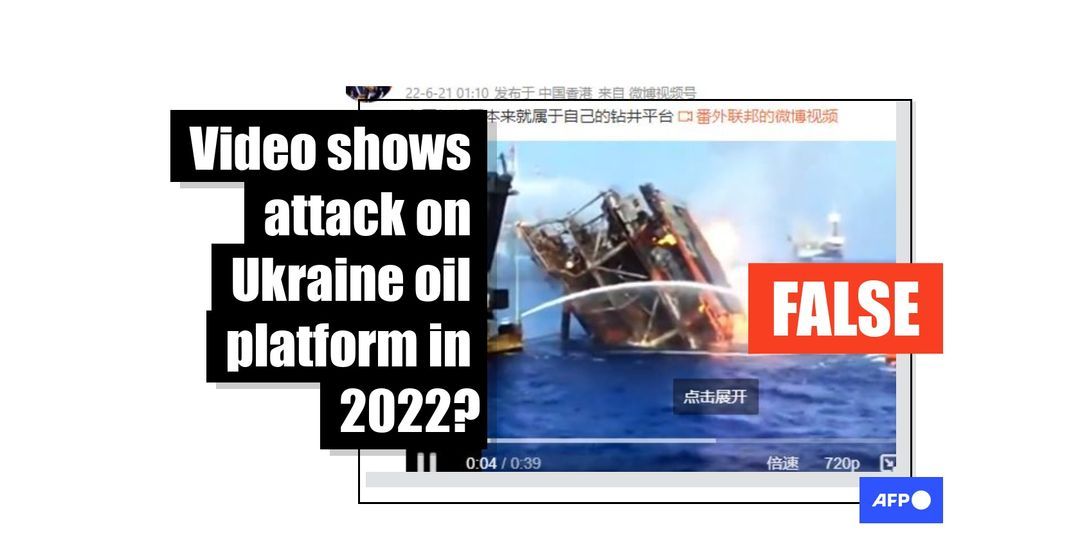 Footage of blaze on oil drilling platform filmed years before Ukraine attack - Featured image