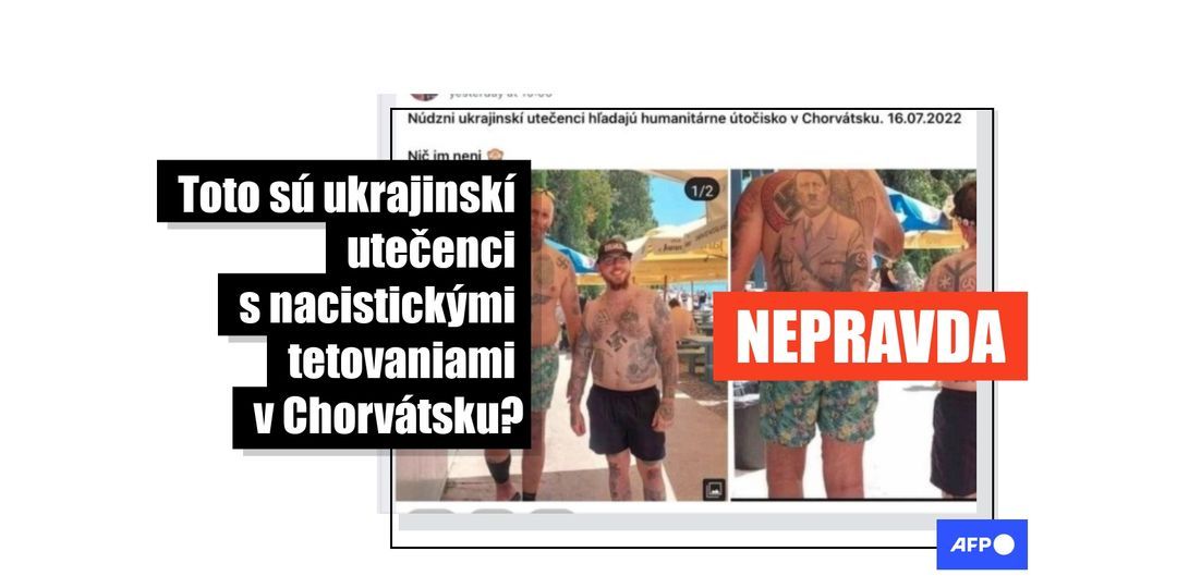 Muži s nacistickými tetovaniami na pláži v Chorvátsku sú z Maďarska, nie z Ukrajiny - Featured image