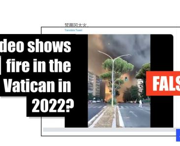 Video of Rome fire misrepresented as 'blaze in the Vatican' - Featured image