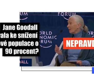 Jane Goodall nevyzvala ke snížení světové populace o 90 procent - Featured image