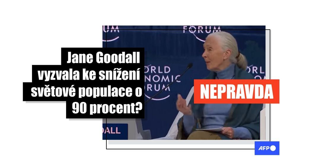 Jane Goodall nevyzvala ke snížení světové populace o 90 procent - Featured image
