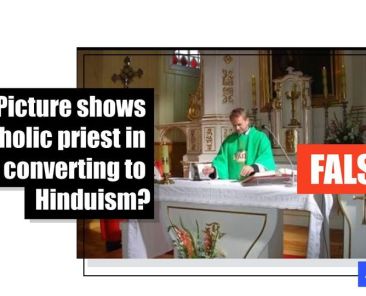 Picture shows scene from Polish TV series, not Catholic priest converting to Hinduism - Featured image