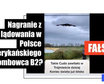 Nagranie przedstawia lądowanie amerykańskiego bombowca B-2 w Wielkiej Brytanii, nie w Polsce - Featured image