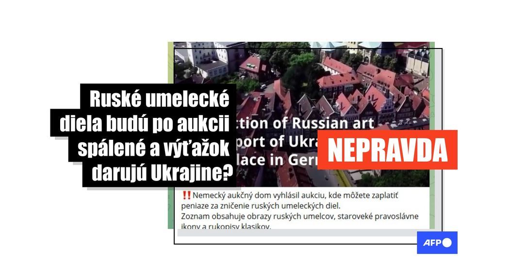 Nie, tento nemecký aukčný dom neplánuje dražiť ruské umelecké diela a následne ich verejne ničiť - Featured image