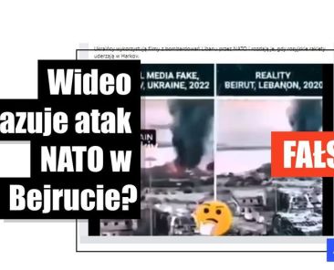 Ten film pokazuje wybuch w Bejrucie, a nie bombardowanie NATO w Libanie. Nie ma dowodów na to, by obywatele Ukrainy używali go do oskarżenia Moskwy - Featured image