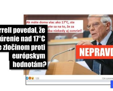 Šéf diplomacie EÚ Josep Borrell nepovedal, že vykurovanie domovov je zločinom proti európskym hodnotám - Featured image