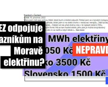 ČEZ neodpojuje hromadně odběratele na jihu Moravy od elektřiny - Featured image