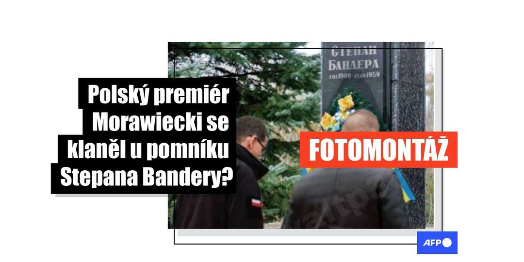 Fotografie, na které se polský premiér Morawiecki zdánlivě kloní památce Stěpana Bandery, byla zmanipulovaná - Featured image