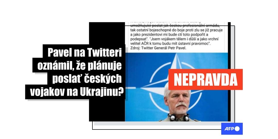 Na sociálnych sieťach sa virálne šírili nepravdivé tvrdenia, podľa ktorých Petr Pavel na Twitteri plánoval mobilizáciu - Featured image