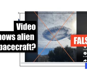 Footage of cloud formation misrepresented as UFOs - Featured image