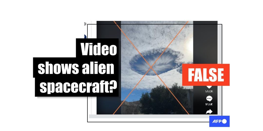 Footage of cloud formation misrepresented as UFOs - Featured image