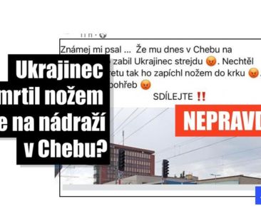 Policie i úřady označily zprávu o tom, že Ukrajinec zavraždil Čecha v Chebu, za dezinformaci - Featured image