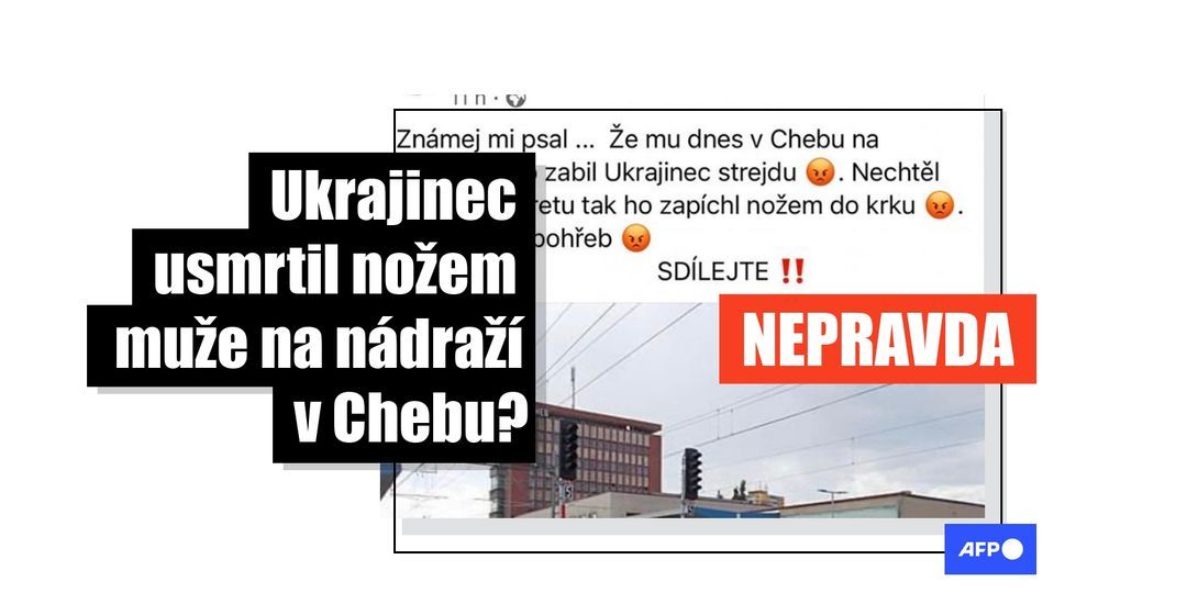 Policie i úřady označily zprávu o tom, že Ukrajinec zavraždil Čecha v Chebu, za dezinformaci - Featured image