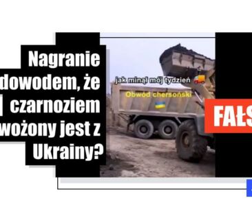 Nagranie nie pokazuje wywozu ukraińskiego czarnoziemu z Ukrainy do Polski - Featured image