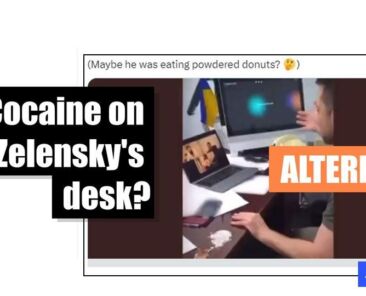 Video edited to show 'white substance' on Zelensky's desk - Featured image