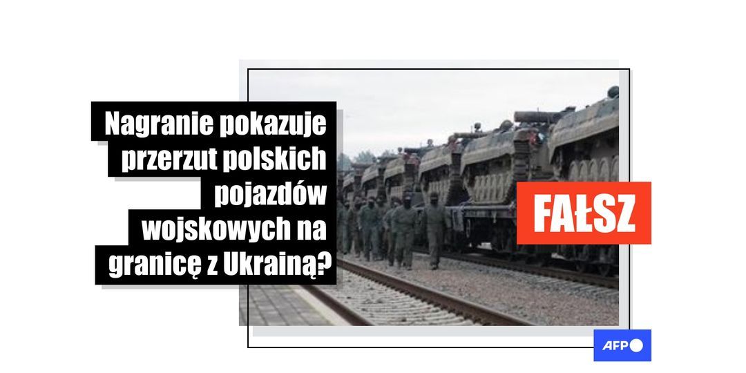 Nagranie nie pokazuje przerzutu polskiego sprzętu wojskowego na granicę z Ukrainą - Featured image