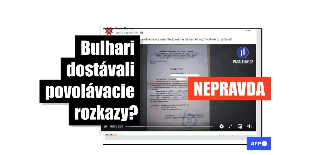 Video šíri nepravdivú správu o tom, že Bulharsko začalo posielať mužom povolávacie rozkazy - Featured image