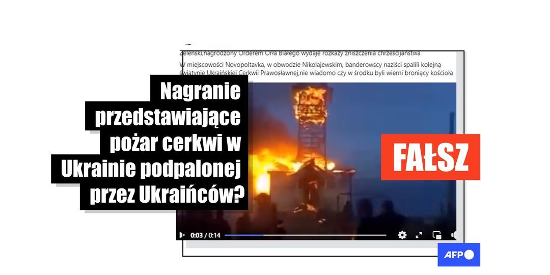 Ta cerkiew nie spłonęła w Ukrainie, tylko w Rosji w 2013 roku - Featured image