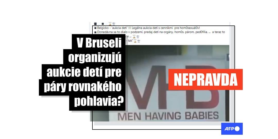 Stará reportáž z ruskej televízie nepravdivo tvrdí, že americká neziskovka organizuje „aukcie detí“ v Bruseli - Featured image
