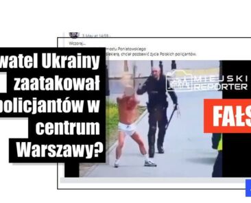 Widoczny na nagraniu półnagi mężczyzna atakujący siekierą policjantów nie jest obywatelem Ukrainy - Featured image