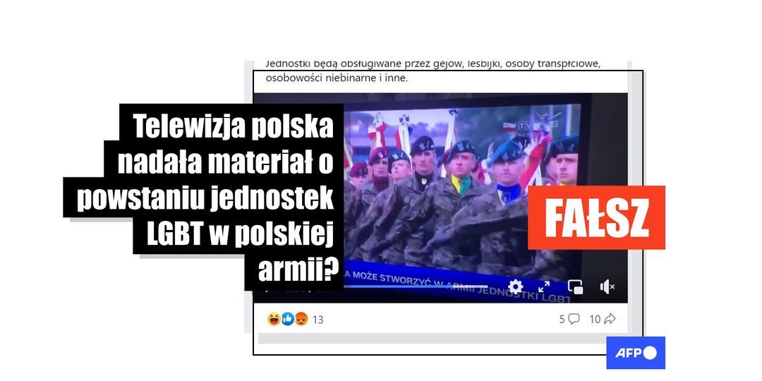 Materiał telewizyjny na temat powstania jednostki LGBT w polskiej armii to podróbka - Featured image
