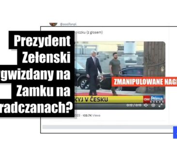 Nagranie z prezydentem Zełenskim „wygwizdanym” podczas wizyty w Czechach zostało zmanipulowane - Featured image