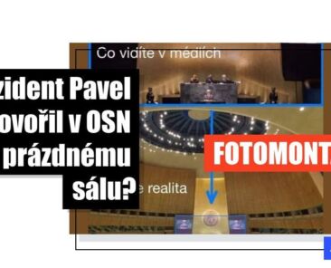 Fotografie prezidenta Pavla hovořícího k prázdnému sálu v OSN je fotomontáž - Featured image