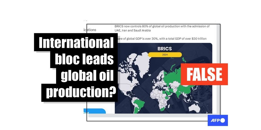 Posts falsely claim BRICS controls 80% of petroleum production - Featured image