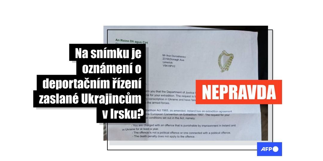 Irské úřady neposlaly toto „oznámení o vydání“ bojeschopným Ukrajincům - Featured image