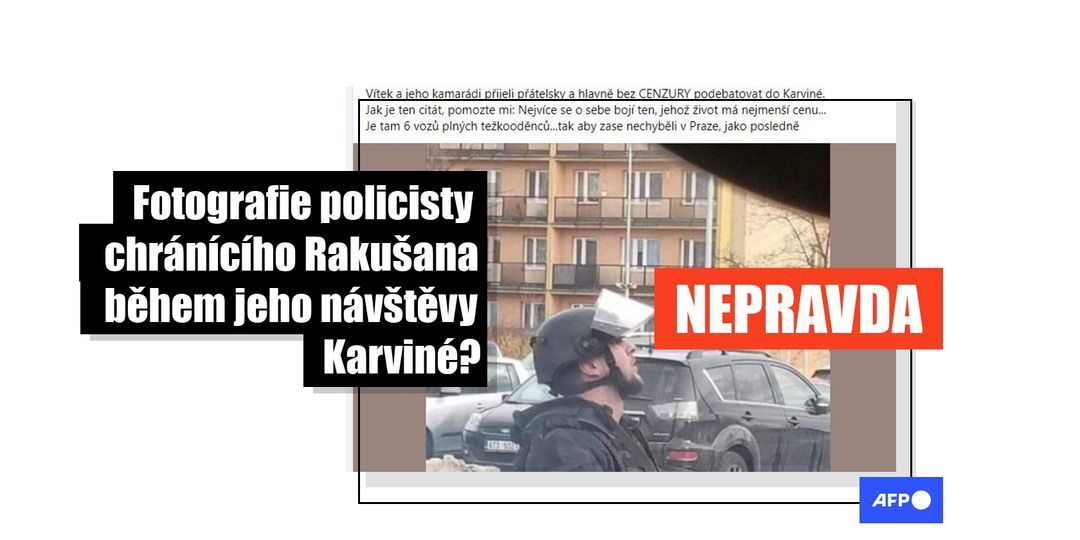 Tato fotografie policisty nebyla pořízena v Karviné během návštěvy Víta Rakušana - Featured image