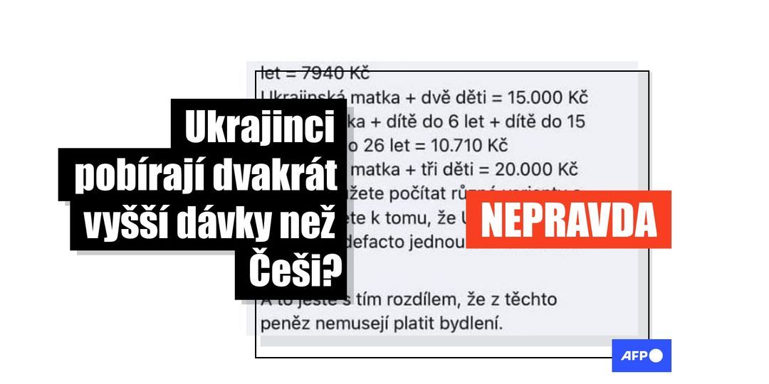 Ukrajinci v České republice nepobírají „jednou tolik” státní podpory než Češi - Featured image