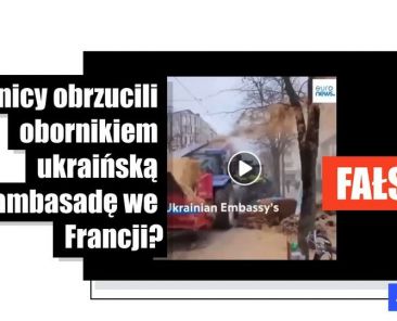 Nie, to wideo nie pokazuje rolników obrzucających ukraińską ambasadę obornikiem - Featured image