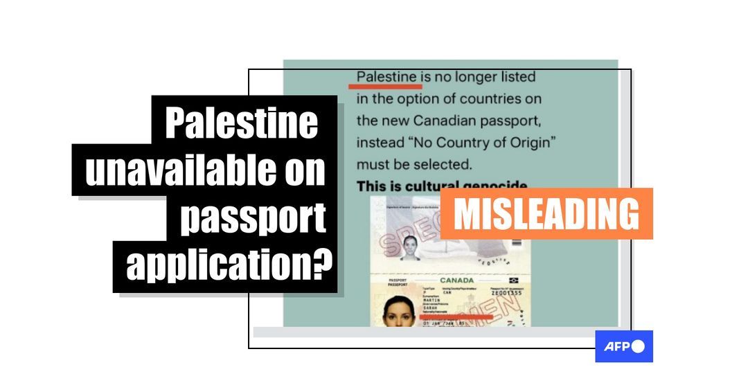 Canada passport procedure for Palestine as birthplace unchanged - Featured image