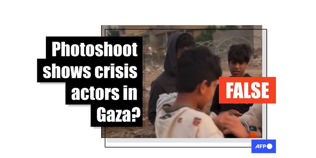 Old photoshoot shared in false posts about 'Gaza crisis actors' - Featured image