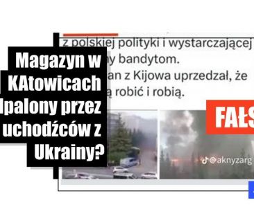 Posty fałszywie winią ukraińskich uchodźców za pożar magazynu w Katowicach - Featured image