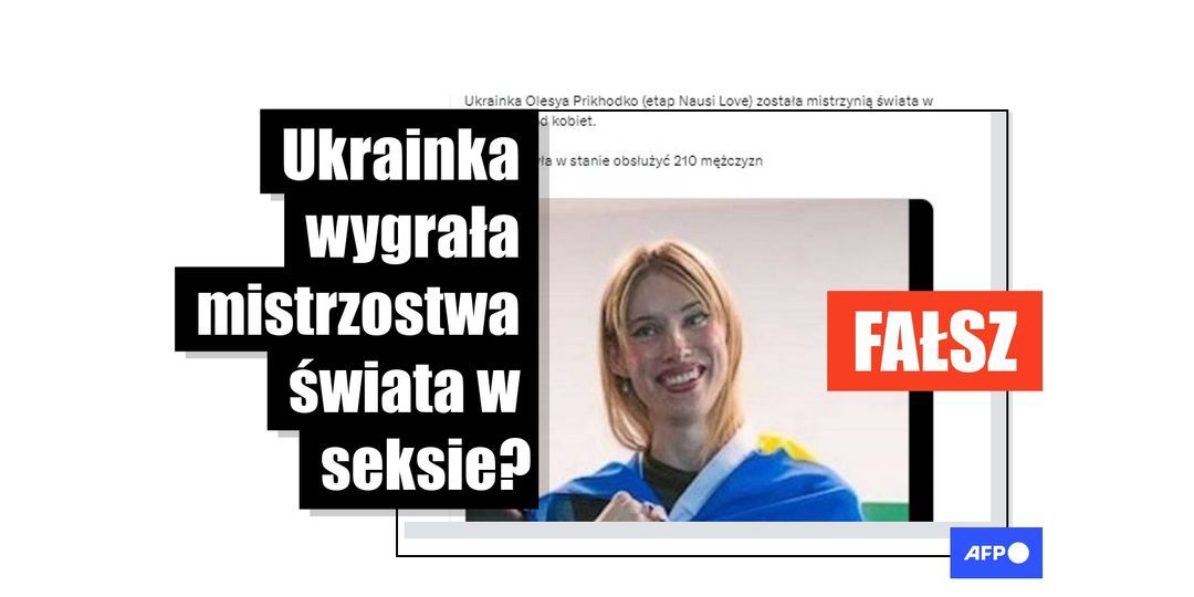 Fałszywe posty o "mistrzyni świata w seksie" udostępniane w ramach antyukraińskiej propagandy - Featured image