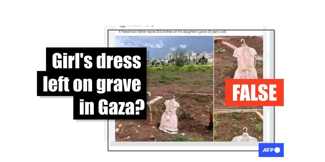 Old photo of pink dress on Turkey grave falsely linked to Gaza war - Featured image
