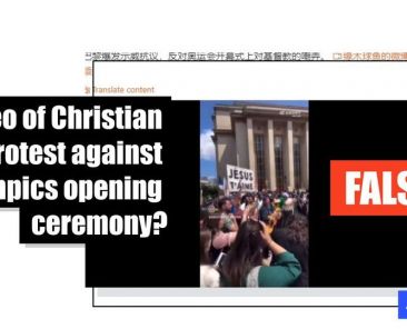 Video of Christian march falsely shared as 'protest against Olympics opening ceremony' - Featured image