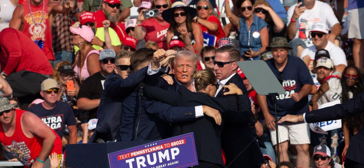 Donald Trump holds an election rally