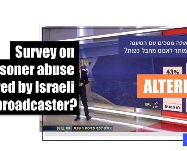 Posts share doctored 'prisoner abuse poll' from Israeli TV channel - Featured image