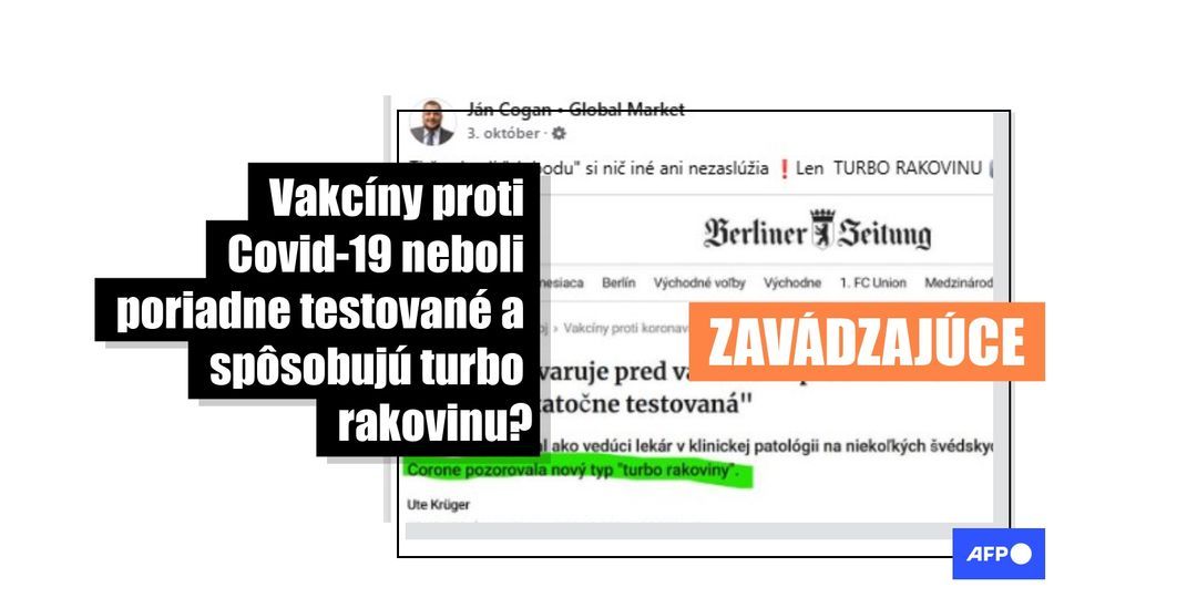 Článok externej prispievateľky v nemeckých novinách šíri dezinformácie o rakovine a očkovaní proti koronavírusu - Featured image