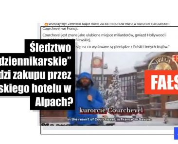 Uwaga, ten materiał filmowy o zakupie hotelu w Courchevel przez prezydenta Ukrainy oparty jest na sfałszowanej stronie hotelu - Featured image