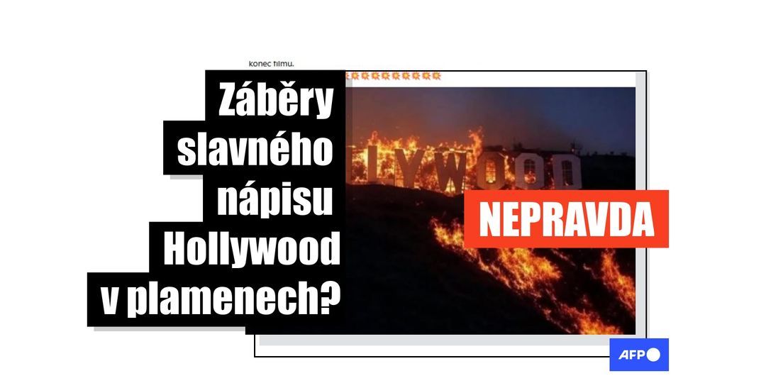 Virální snímky hořícího nápisu Hollywood jsou falešné - Featured image