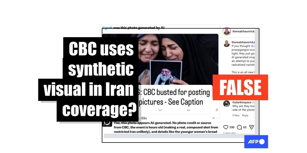 Canadian broadcaster did not publish AI-generated image after Khamenei's death - Featured image