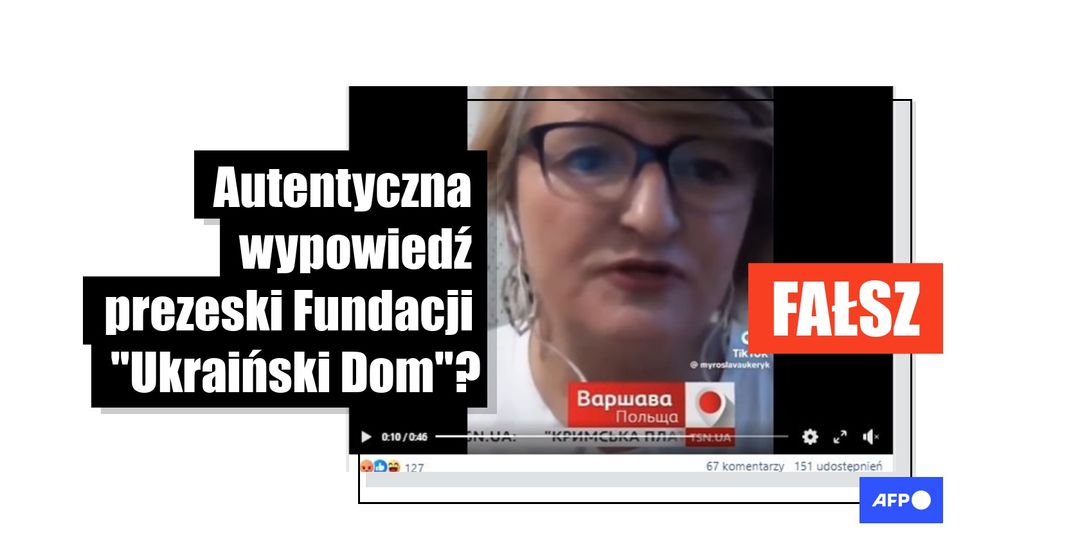 Nagranie szefowej ukraińskiej organizacji pozarządowej z żądaniem pomocy dla Ukrainy zawiera dźwięk AI - Featured image